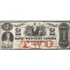 Image 1 : The Bank of Western Canada 1859 $2 #411 CH-795-10-08 - Butler-Richardson.  Uncirculated or better.  
