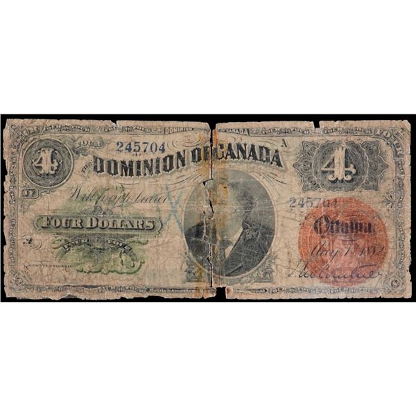 1882 $4 DC-10 245704 PCGS Good-4.  A scarce and sought-after note.