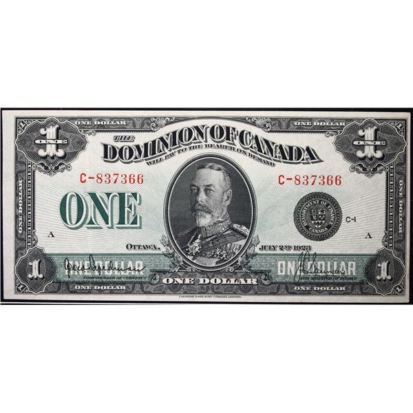 1923 $1 DC-25a #C-837366 "Hyndman-Saunders" LCG Choice Extra Fine-45PPQ.  A superior and very bright