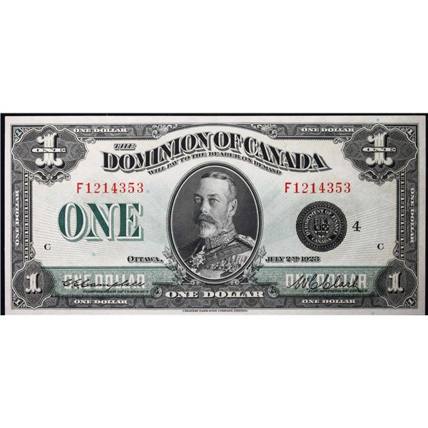 1923 $1 DC-25o #F-1214353  Scarce Letter "F" LCG Choice Uncirculated-64.