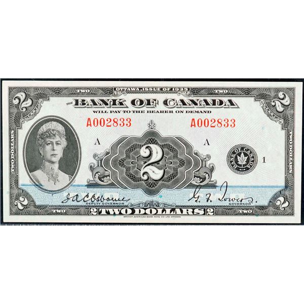 1935 $2 BC-3 #A002833 LCG Superb Gem Uncirculated-66PPQ.  This is a pristine issue with great eye ap