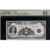 Image 1 : 1935 $2 BC-3 #A370146 PMG Choice Uncirculated-64EPQ.  A near Gem example with great colours.