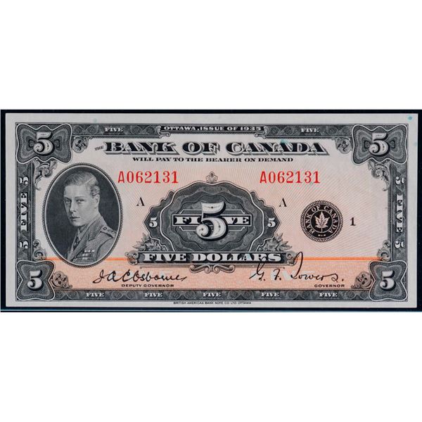 1935 $5 BC-5 #A062131 LCG Choice Uncirculated-64PPQ, A bright example with very nice centering.  An 