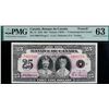 Image 2 : 1935 $25  "Commemorative note" BC-12 #F002719, PMG Choice Uncirculated-63. Rare "French Text". The n