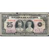 Image 1 : 1935 $25 BC-12 #F002120 CCCS Very Good-8, tears and pinholes.  "French Text".  A bright and superior