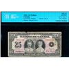 Image 2 : 1935 $25 BC-12 #F002120 CCCS Very Good-8, tears and pinholes.  "French Text".  A bright and superior