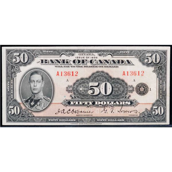 1935 $50 BC-13 #A13612 #A13612 CCCS Choice Very Fine-30.  A bright example.