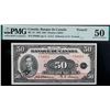 Image 2 : 1935 $50 BC-14 #F04661, PMG About Uncirculated-50.  Rare French Text.  This example is well centered