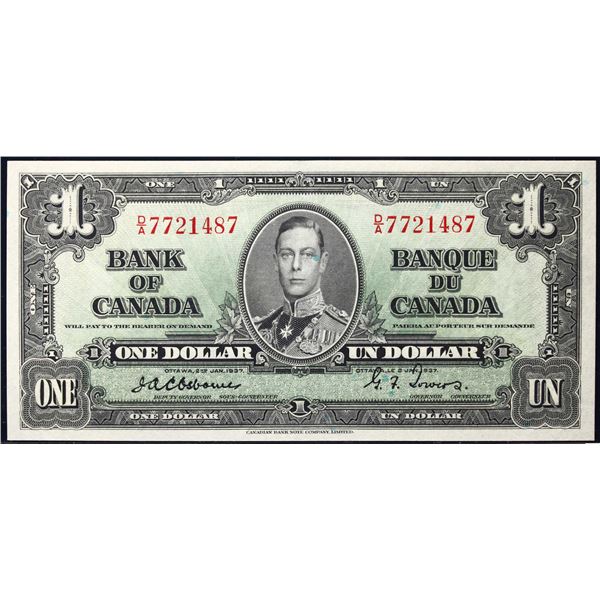 1937 $1 BC-21a #D/A7721487  LCG Superb Gem Uncirculated-67PPQ.  This is a pristine issue with great 