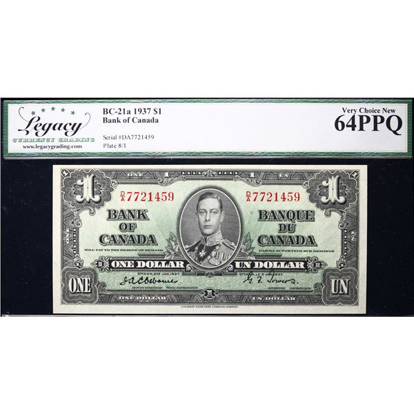 1937 $1 BC-21a #D/A7721459-464 Lot of 6 consecutive notes Choice Uncirculated-64PPQ to Gem Uncircula