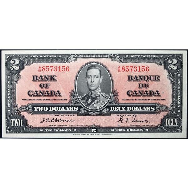 1937 $2 BC-22a #A/B8573156  LCG Gem Uncirculated-65PPQ.  This is a pristine issue with great eye app