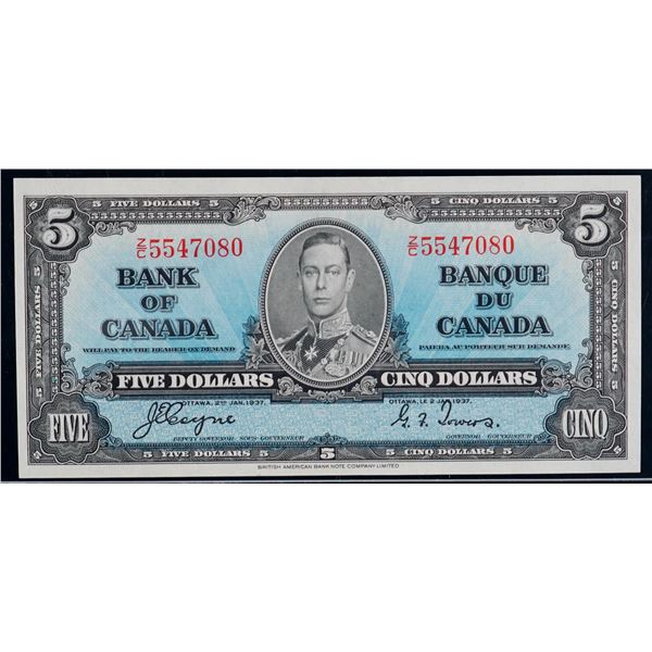 1937 $5 BC-23c #Z/C5547080 LCG Superb Gem Uncirculated-66PPQ.  This is a pristine issue with great e