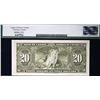 Image 3 : 1937 $20 BC-25a #A/E0001598  LCG Choice Uncirculated-64PPQ.  Scarce "Osborne-Towers" signatures in N