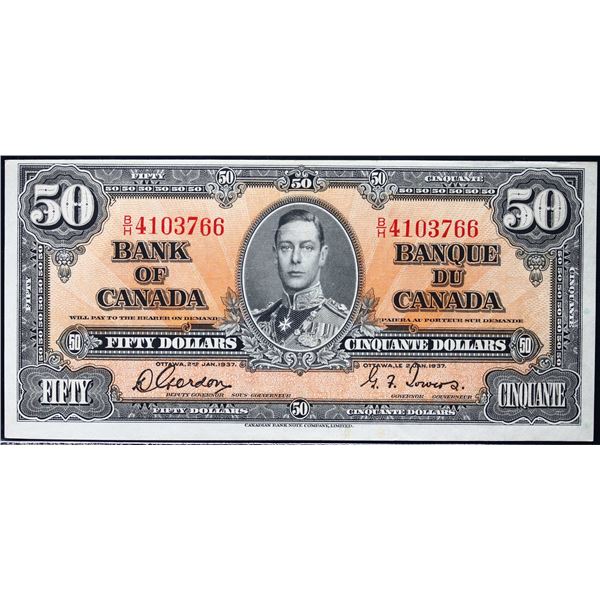 1937 $50 BC-26b #B/H4103766  LCG Choice Uncirculated-63PPQ