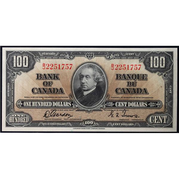 1937 $100 BC-27b #B/J2251757 LCG Superb Gem Uncirculated-67PPQ.  This is a pristine issue with great