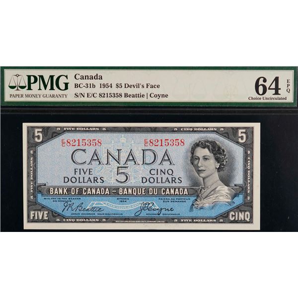 1954 $5 BC-31b #E/C8215358, PMG Very Choice Uncirculated-64EPQ.
