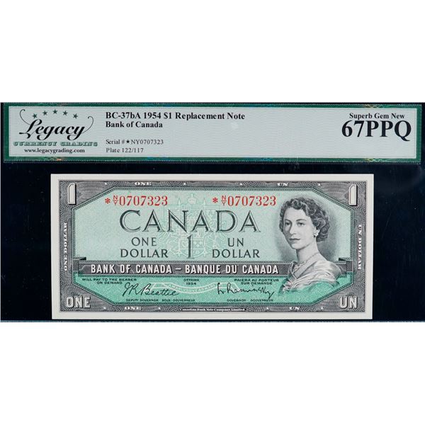 1954 $1 BC-37bA #*N/Y0707323 LCG Superb Gem Uncirculated-67PPQ