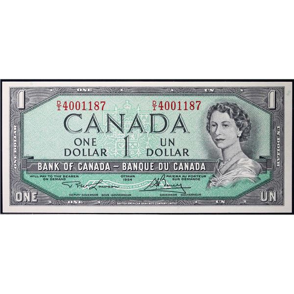 1954 $1 BC-37dT #DI4001186, PCGS Choice Uncirculated-64PPQ. Test Note depicts 4 polymer ‘se