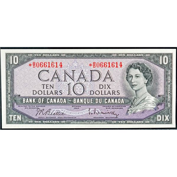 1954 $10 BC-40bA #*B/D0661614 LCG Superb Gem Uncirculated-66PPQ