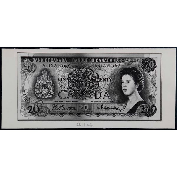 1964 $20 BC-UNL (26.1.1966) #AB1234567, Legacy Currency Grading Very Choice Uncirculated-64.  Unissu