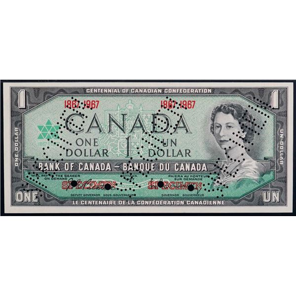 1967 $1 BC-45aS #290 PMG Superb Gem Uncirculated-66EPQ.  A bright example with great colours and exc