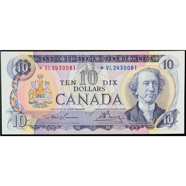 1971 $10 BC-49cA #*VL2430081 PMG Superb Gem Uncirculated-68EPQ