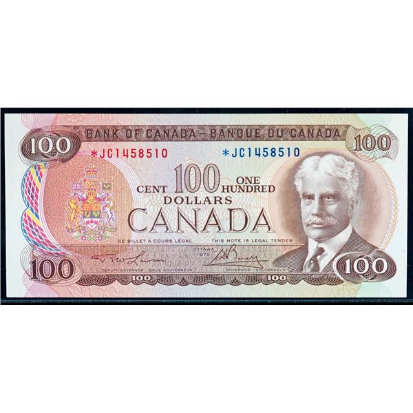 1975 $100 BC-52aA #*JC1458510 LCG Gem Uncirculated-65PPQ.  This is a pristine issue with great eye a