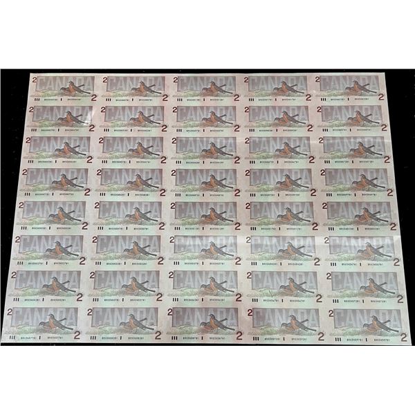 Uncut Sheet; 1986 $2 BC-55cA #BRX3459781 "Rare Sheet Replacement" Choice Unc.  First one seen and ha