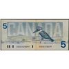 Image 1 : 1986 $5 BC-56cT #GOG0125297 "TEST NOTE" LCG Very Fine-20PPQ.  A bright and desirable example! An ext