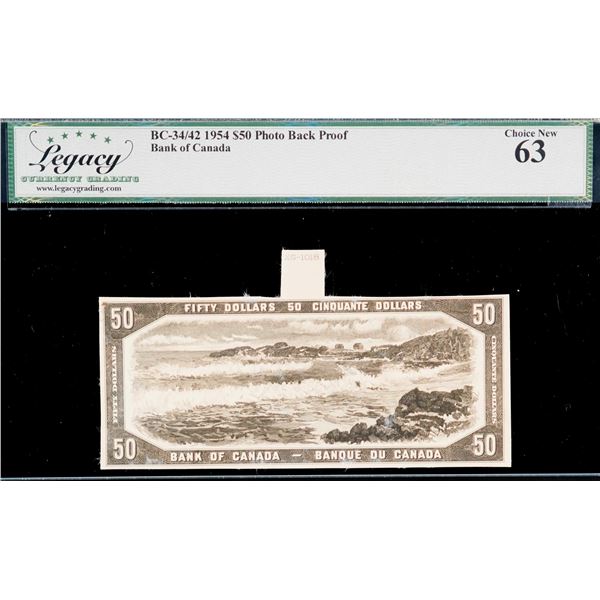 1954 $50 BC-34/42 "Photo back Proof" LCG Choice Uncirculated-63