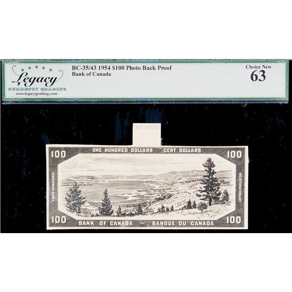 1954 $100 BC-35/43 "Photo back Proof" LCG Choice Uncirculated-63