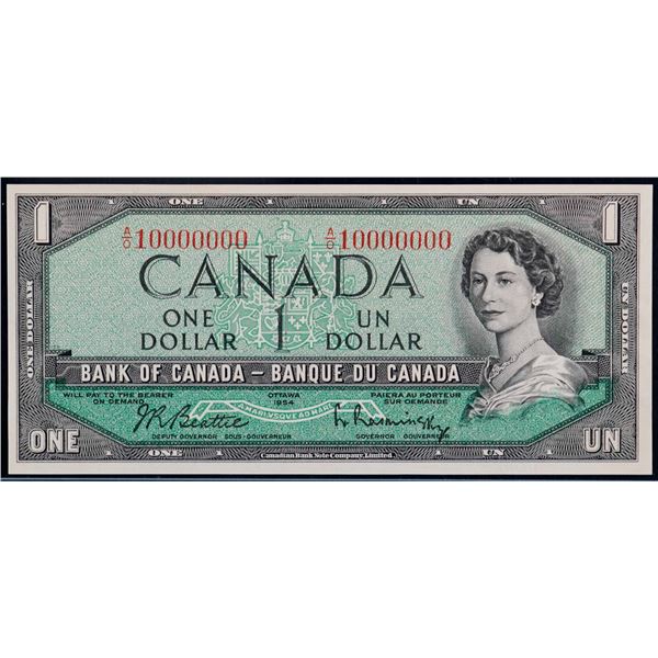 Ten Million Note; 1954 $1 BC-37b #AO10000000, Legacy Currency Grading Choice Uncirculated-63PPQ.  Ex
