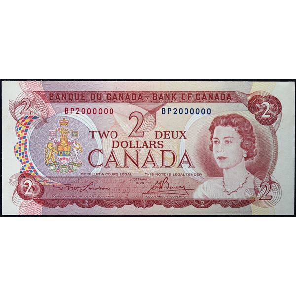 Million; 1974 $2 BC-47A #BP2000000  LCG Choice Uncirculated-64PPQ