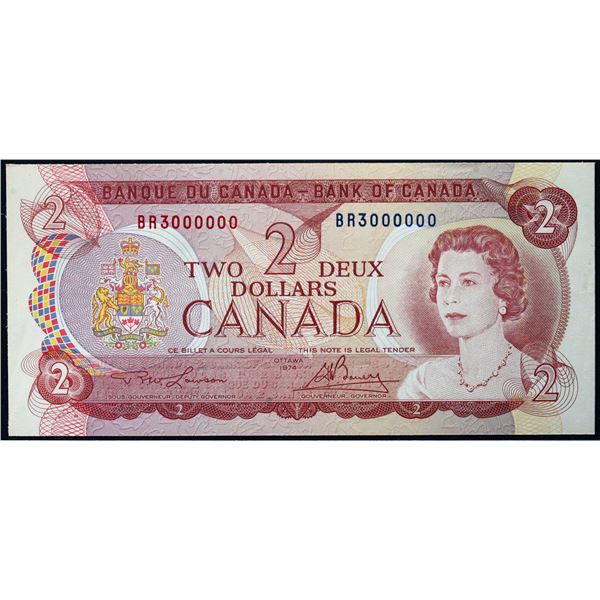 Million; 1974 $2 BC-47A #BR3000000  LCG Choice Uncirculated-64PPQ