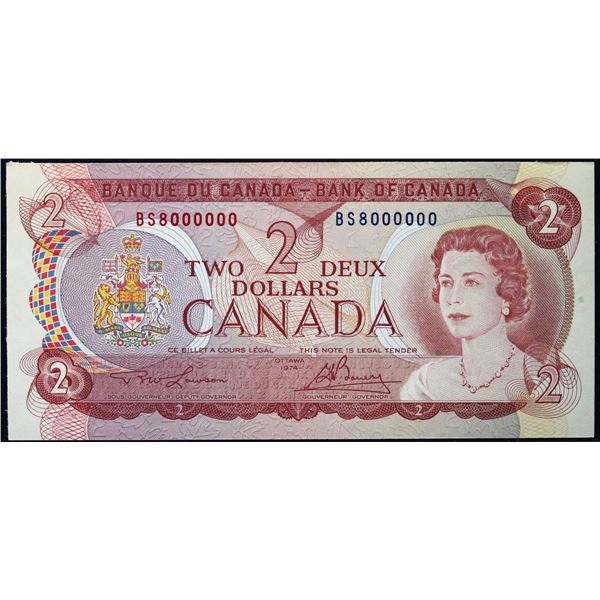 Million; 1974 $2 BC-47A #BS8000000  LCG Gem Uncirculated-65PPQ
