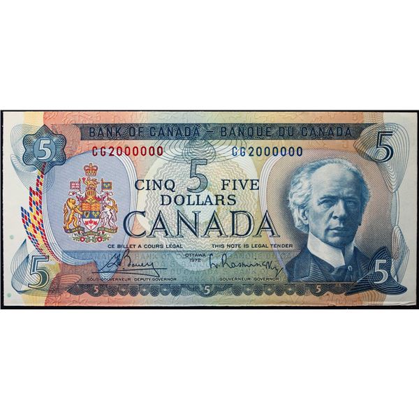 Million; 1972 $5 BC-48A #CG2000000  LCG Choice Uncirculated-63PPQ