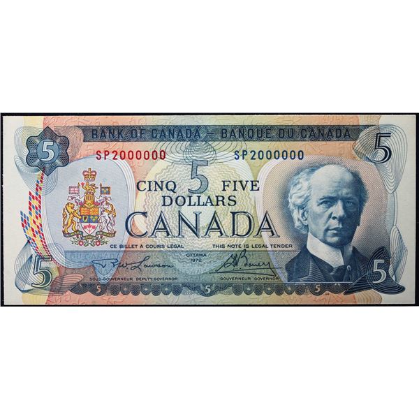 Million 1972 $5 BC-48B #SP2000000  LCG Superb Gem Uncirculated-66PPQ