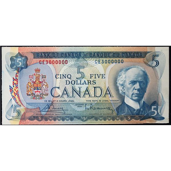 Million; 1972 $5 BC-48A #CE3000000  LCG Choice About Uncirculated-58PPQ