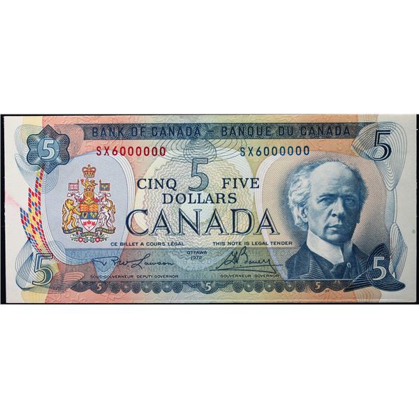 Million; 1972 $5 BC-48B #SX6000000  LCG Choice Uncirculated-64