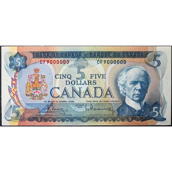 Million; 1972 $5 BC-48A #CF9000000  LCG Choice Uncirculated-64PPQ