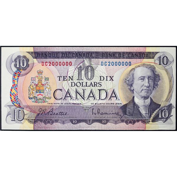 Million; 1971 $10 BC-49A #DC2000000  LCG Choice Uncirculated-63PPQ