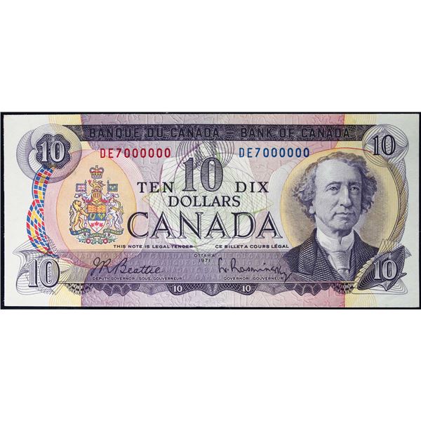 Million; 1971 $10 BC-49A #DE7000000  LCG Gem Uncirculated-65PPQ