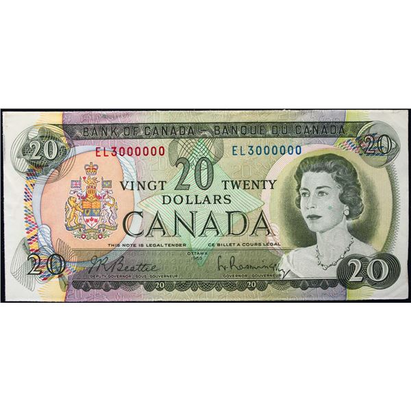 Million; 1969 $20 BC-50A #EL3000000  LCG Choice Uncirculated-63PPQ