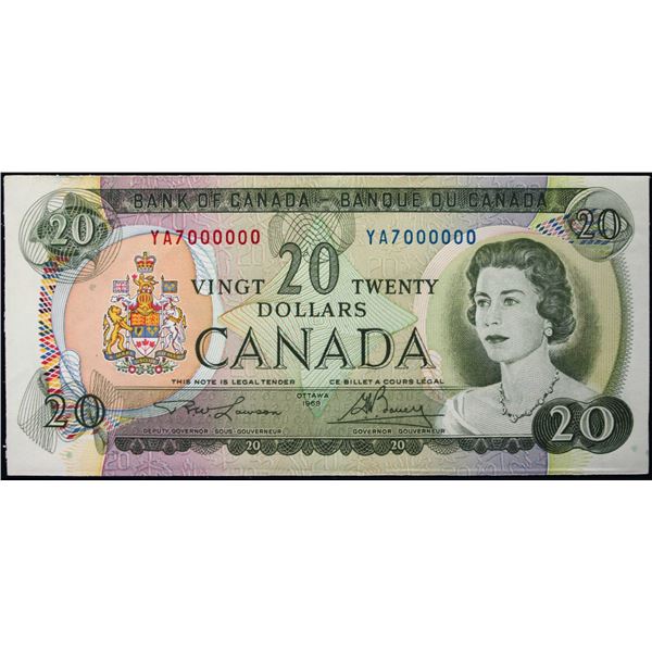 Million; 1969 $20 BC-50B #YA7000000  LCG Choice Uncirculated-63PPQ