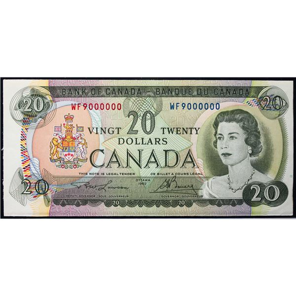 Million; 1969 $20 BC-50B #WF9000000  LCG Choice Uncirculated-63PPQ