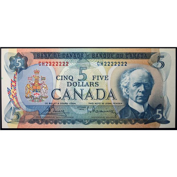 Solid; 1972 $5 BC-48A #CH2222222  LCG Gem Uncirculated-65PPQ