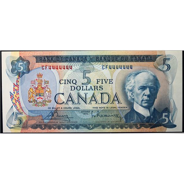Solid; 1972 $5 BC-48A #CF4444444  LCG Superb Gem Uncirculated-66PPQ