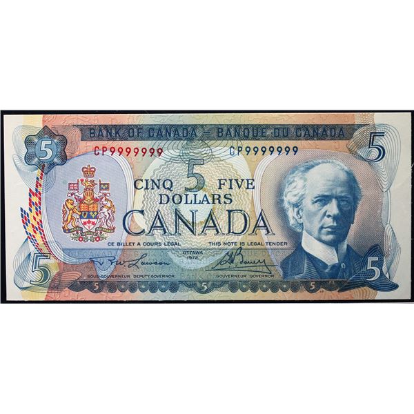 Solid; 1972 $5 BC-48B #CP9999999  LCG Superb Gem Uncirculated-66PPQ