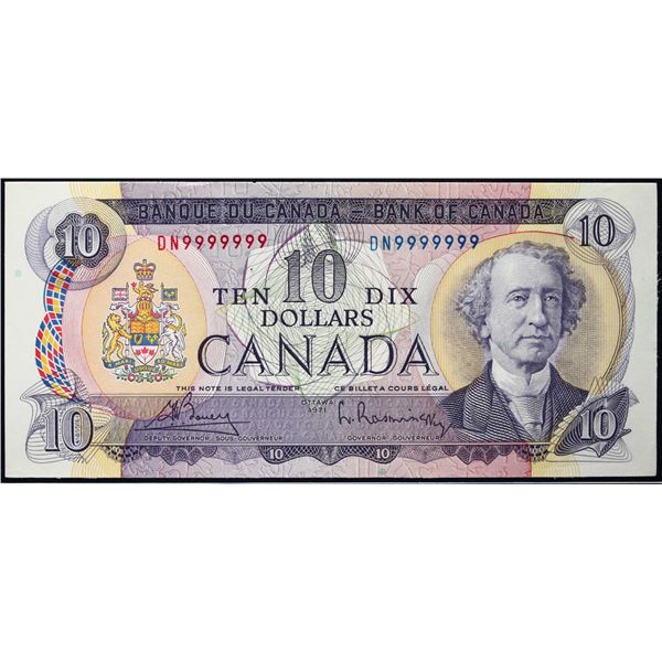 Solid; 1971 $10 BC-49B #DN9999999  LCG Gem Uncirculated-65PPQ