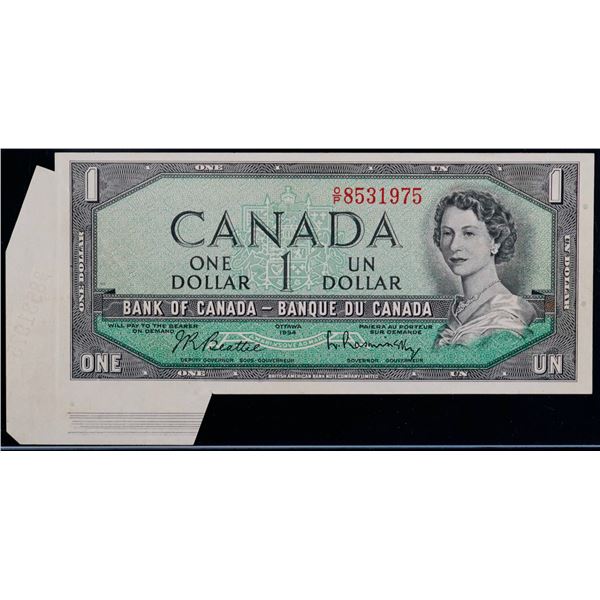 Error Note;  1954 $1 BC-37b-i #OP8531975, Legacy Currency Grading Choice About Uncirculated-58.  Pre